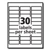 Pres-A-Ply Labels, Laser Printers, 1 x 2.63, White, PK7500 30606